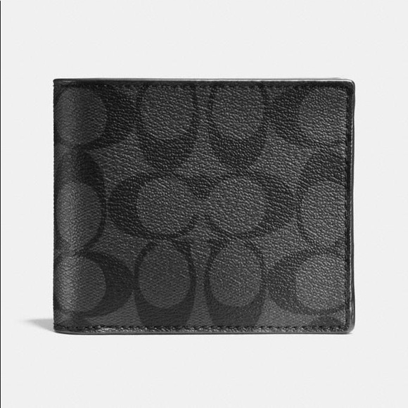 Coach Bags Coach Compact Id Wallet In Signature Canvas F74993